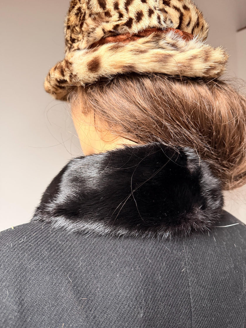 Black Mink Fur Scarf