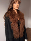 Brown Goat Fur Scarf