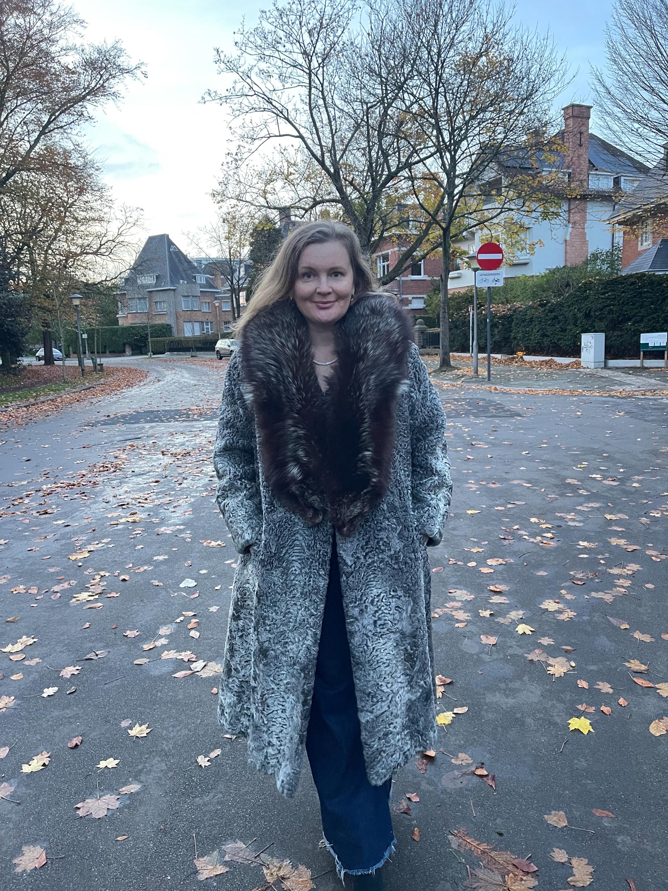 Silver Fox Fur Collar