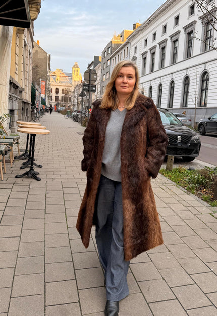 Beaver Fur Coat - S