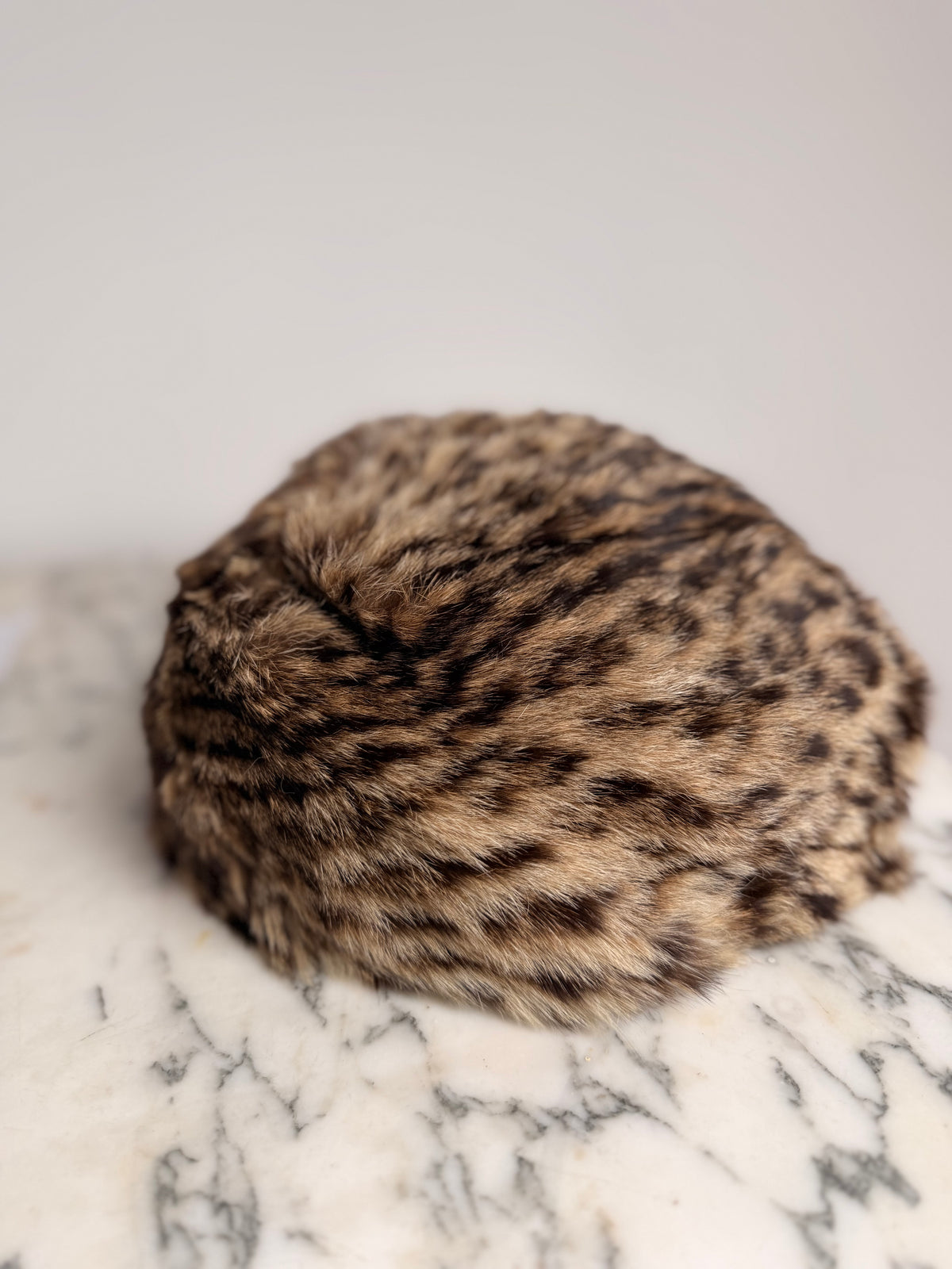 Leoprad Print Fur Hat