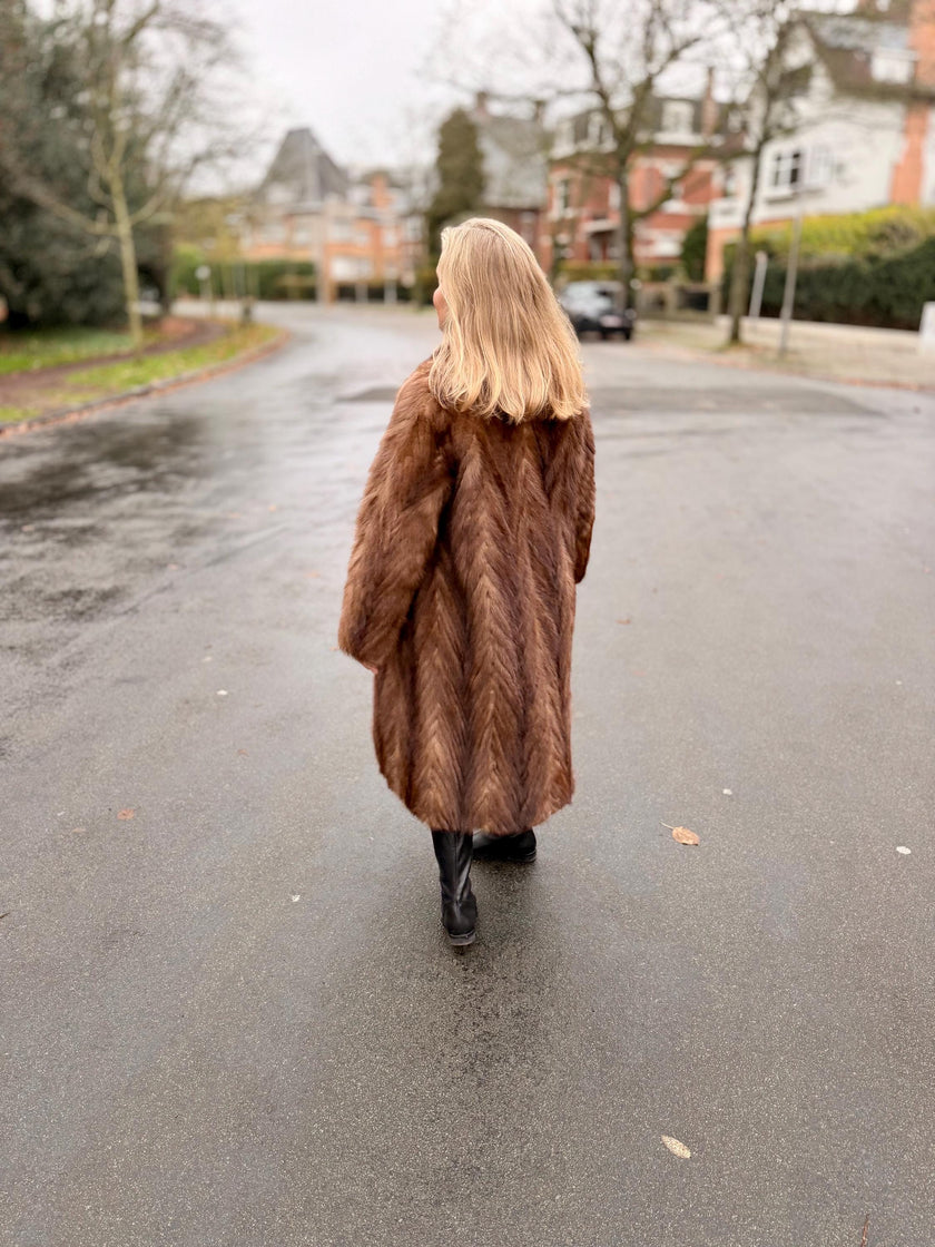 Golgen Mink Fur Coat - L-XL