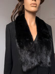 Black Mink Fur Scarf