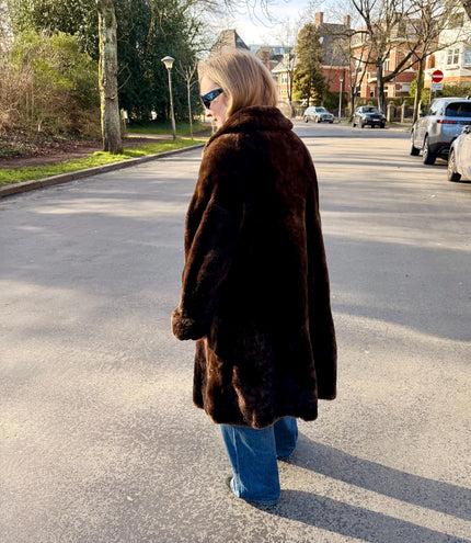 Sheared Beaver Fur Coat  - L-XL