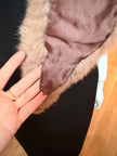 Beige Lamb Fur Collar