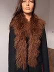 Brown Goat Fur Scarf