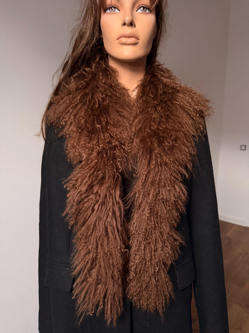 Brown Goat Fur Scarf