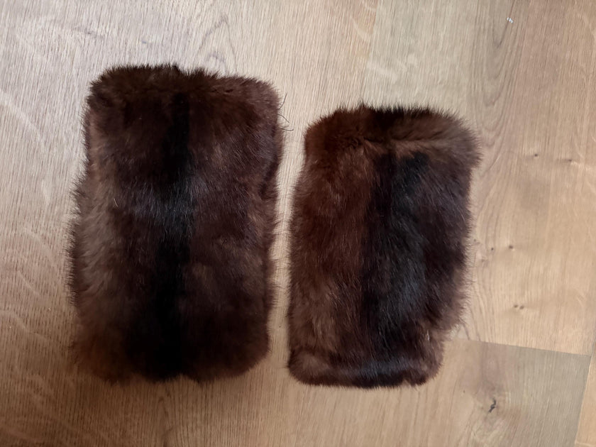 Set Brown Fur Collar & Cuffs