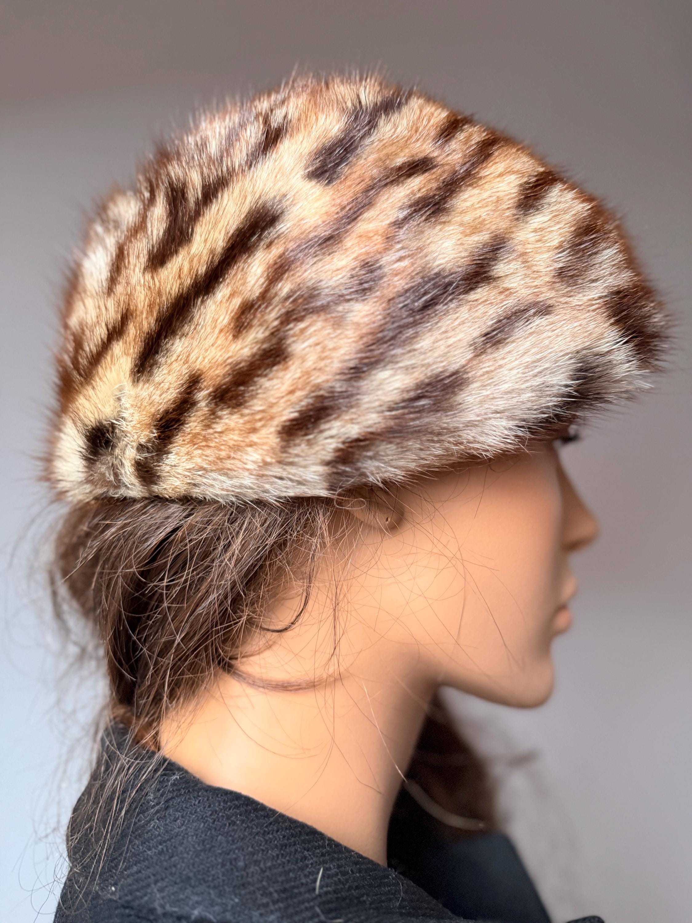Tiger Print Fur Hat