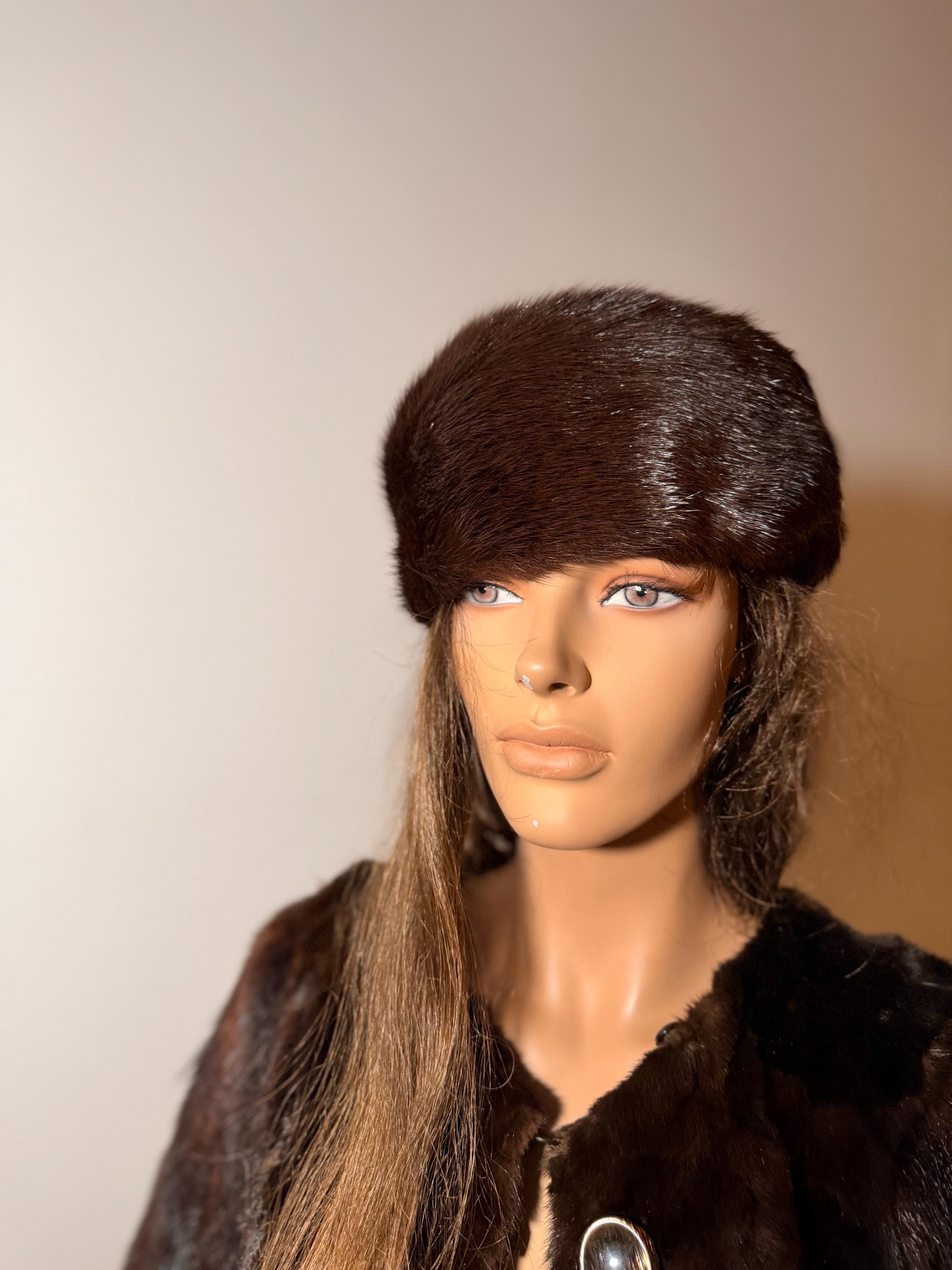 Brown Marmot Fur Hat