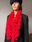 Red Rabbit Fur Scarf