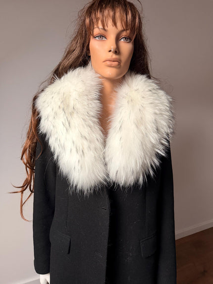 White Raccoon Fur Collar