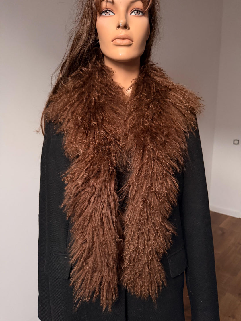 Brown Goat Fur Scarf