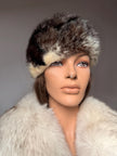 1980s cross mink fur hat made from genuine full-pelt mink