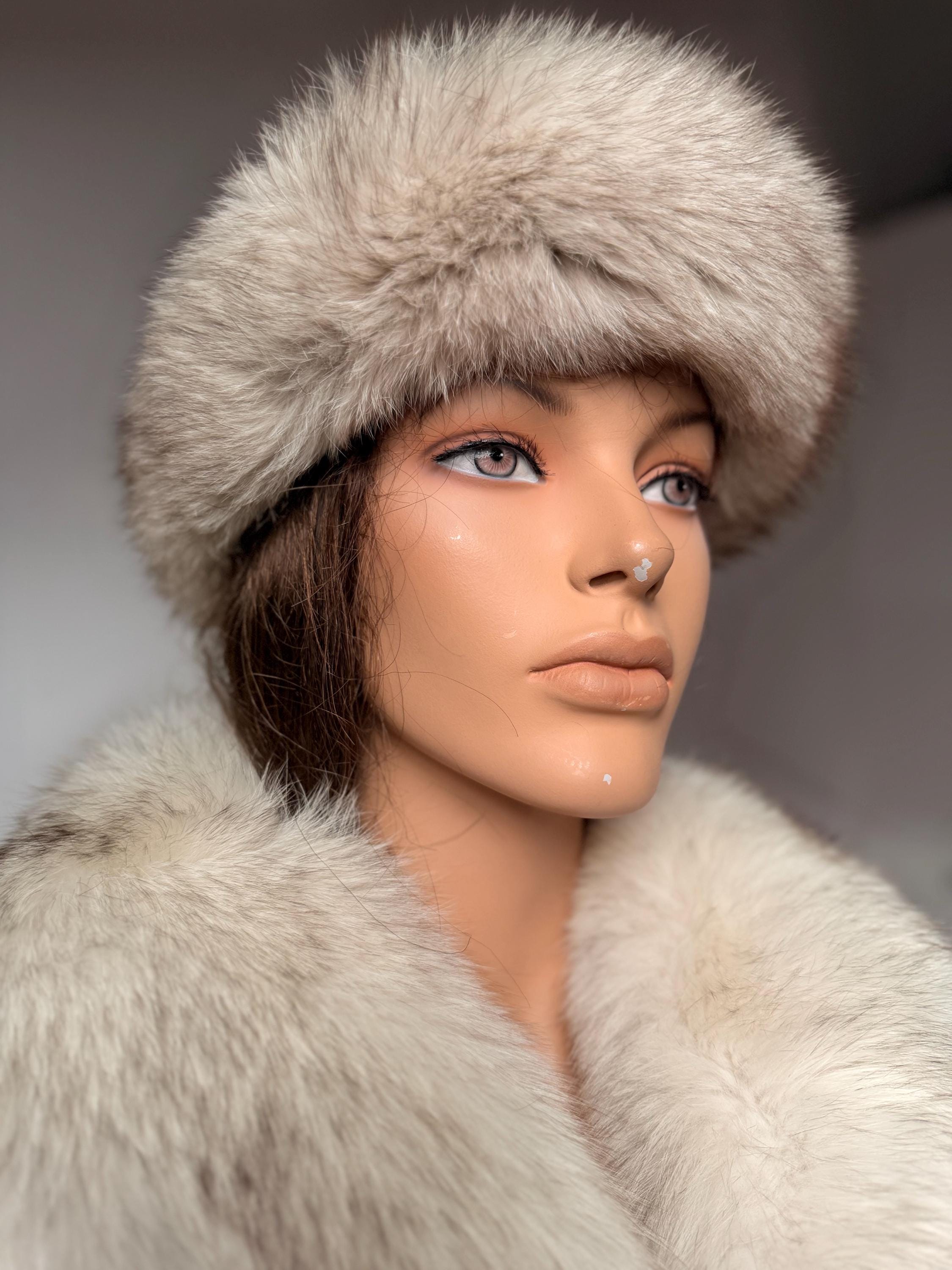 1990s genuine fox fur winter hat sourced in Belgium