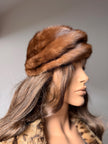 1990s pastel mink fur beret