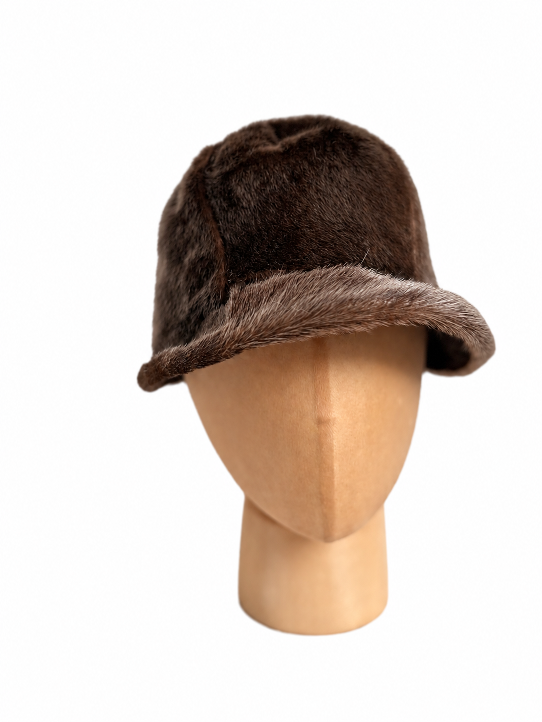 Visor Grey Fur Hat