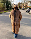 Long Beaver Fur Coat - L-XL