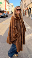 Brown Weasel Fur Cape