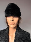 Black Rabbit Fur Hat