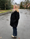 Black Lamb Fur Jacket – S