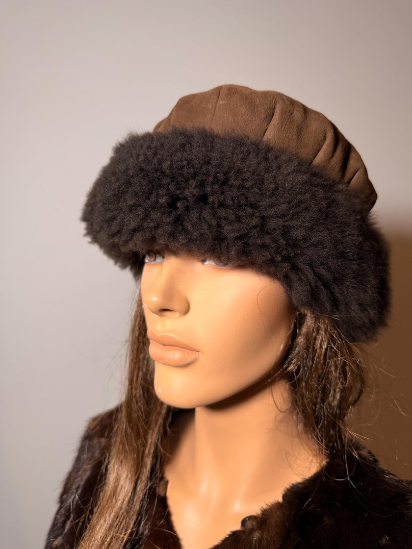 Brown Lamb Fur Hat