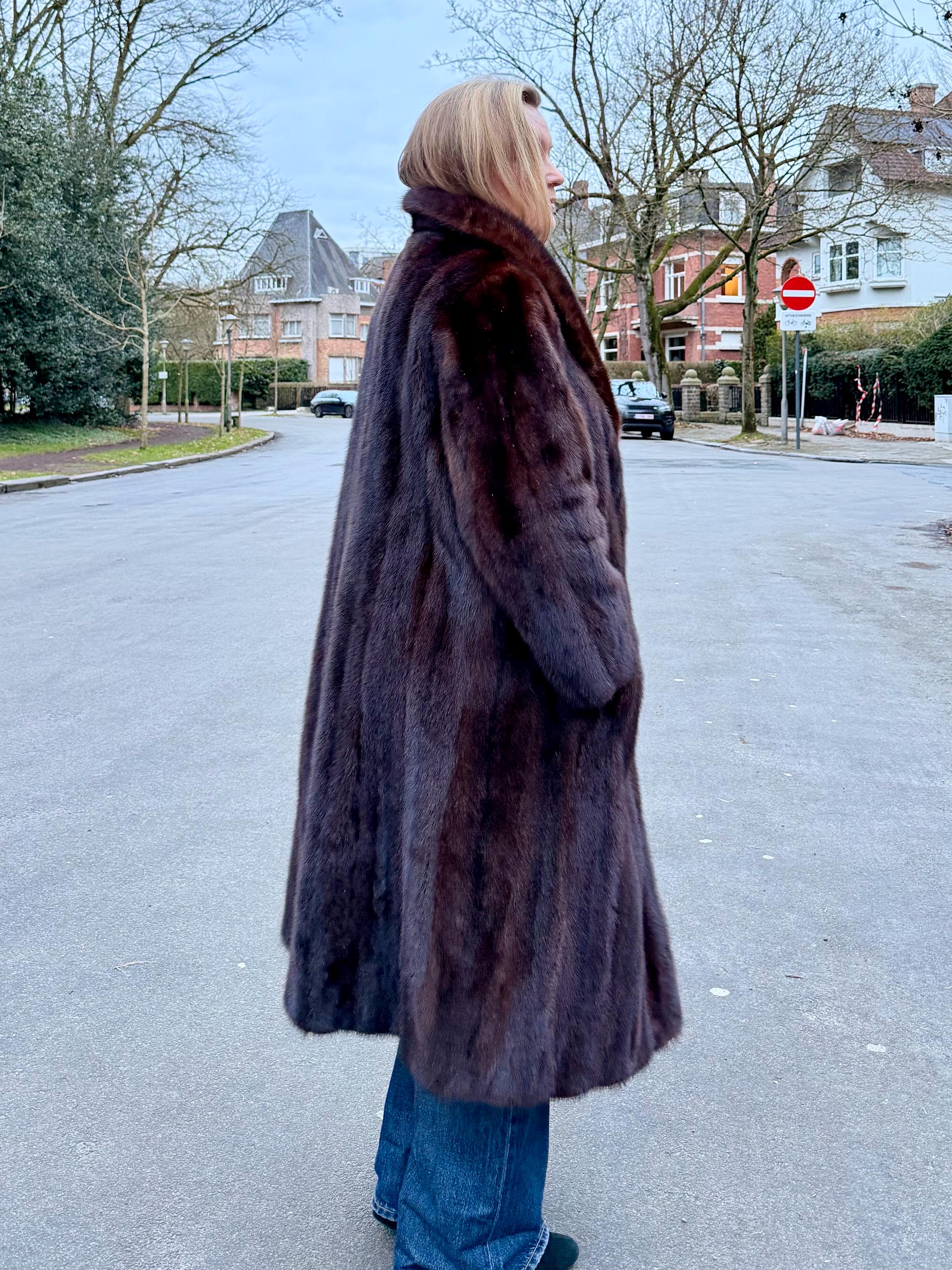 Brown Mink Fur Coat – 2X-4X