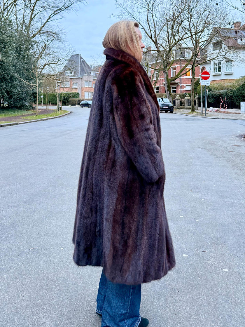 Brown Mink Fur Coat – 2X-4X
