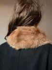 Beige Lamb Fur Collar