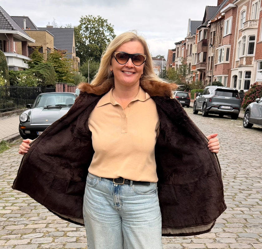 Fur Lined Parka Jacket - M-L
