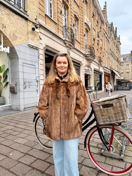 Pastel Mink Fur Jacket - M-L