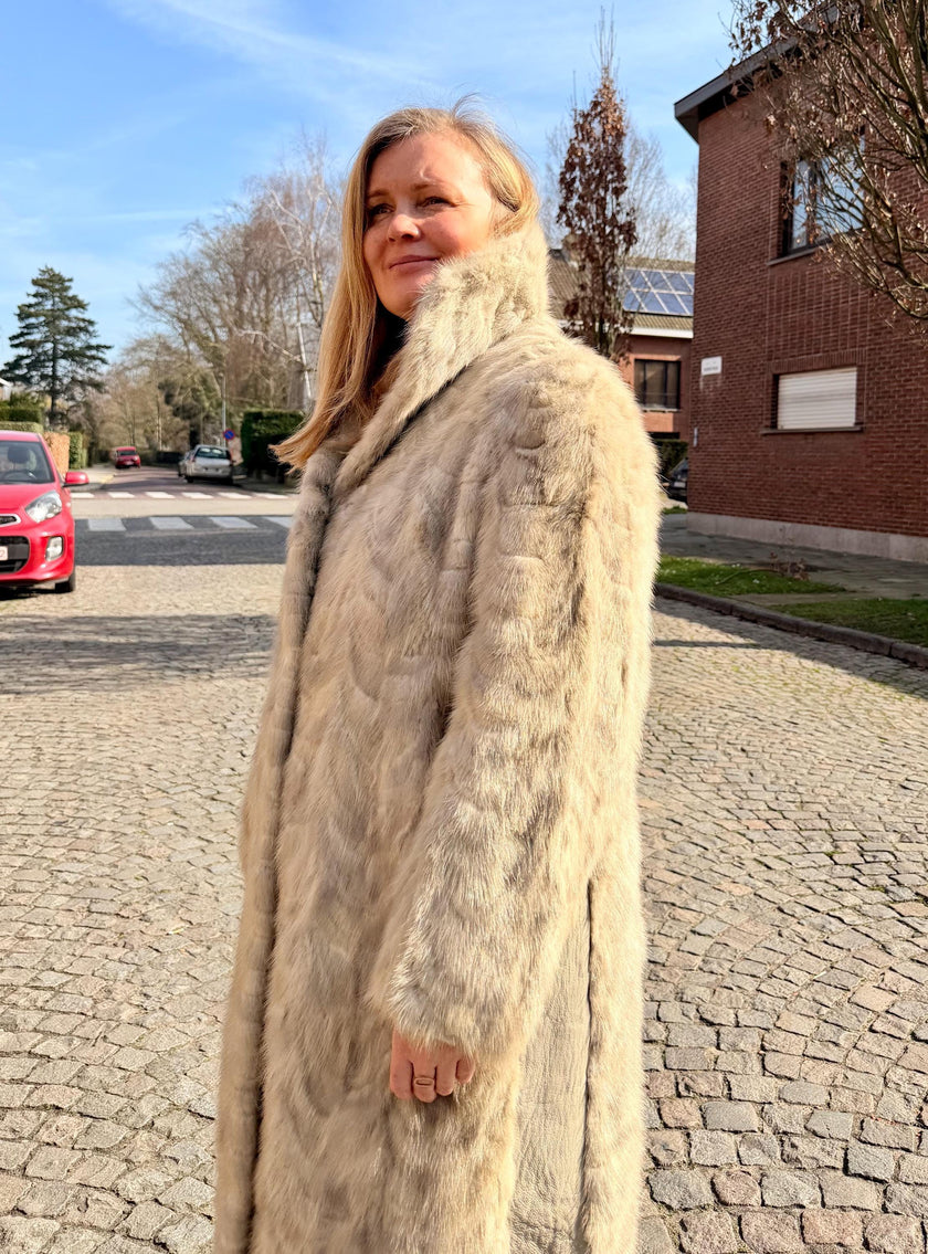 Sapphire Mink Fur Coat - M-L