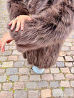 Long Fox Vintage Coat- M-L
