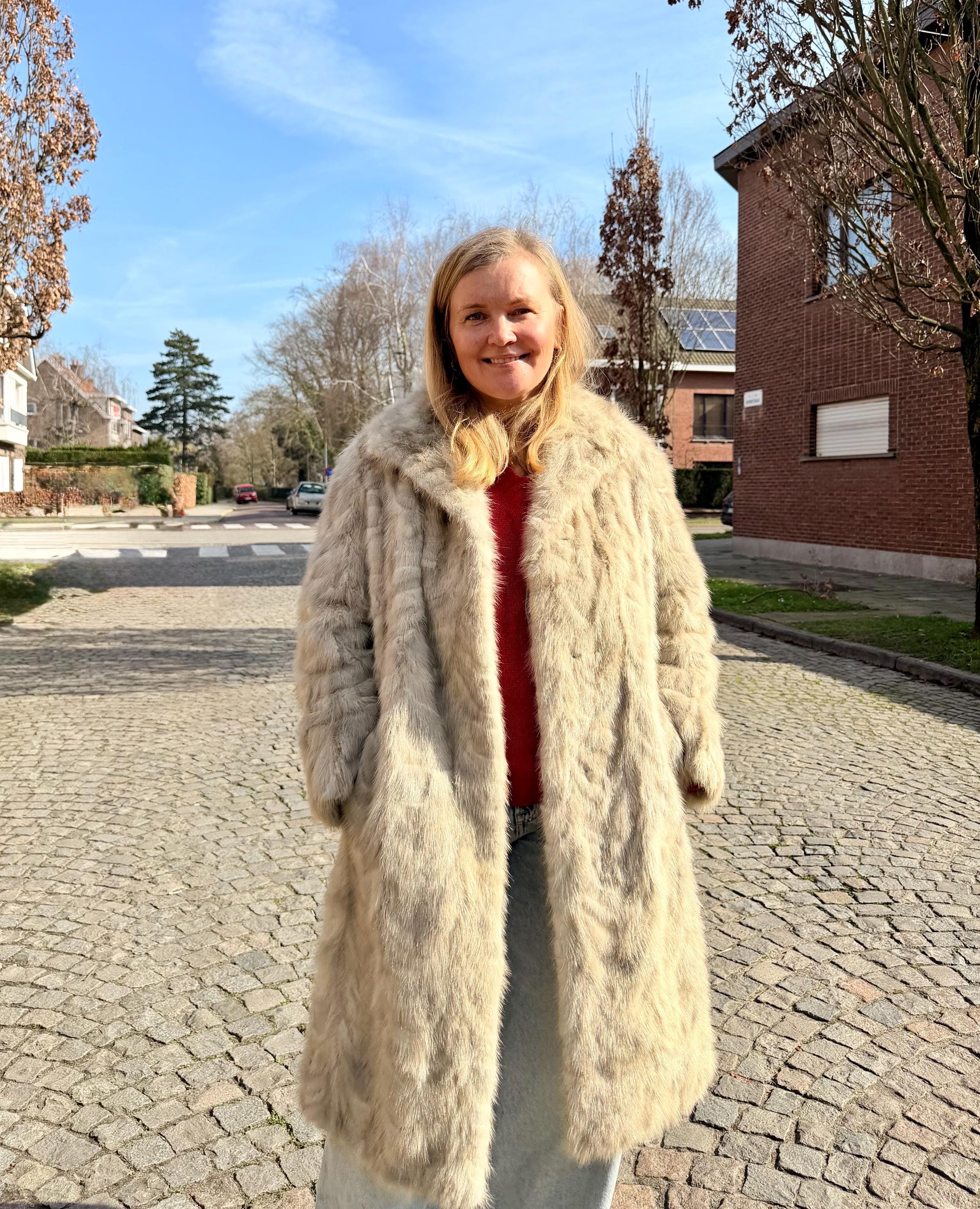 Sapphire Mink Fur Coat - M-L