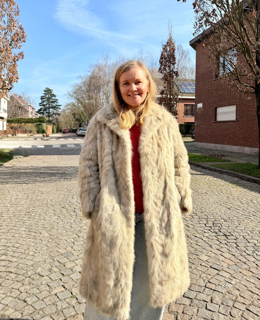 Sapphire Mink Fur Coat - M-L