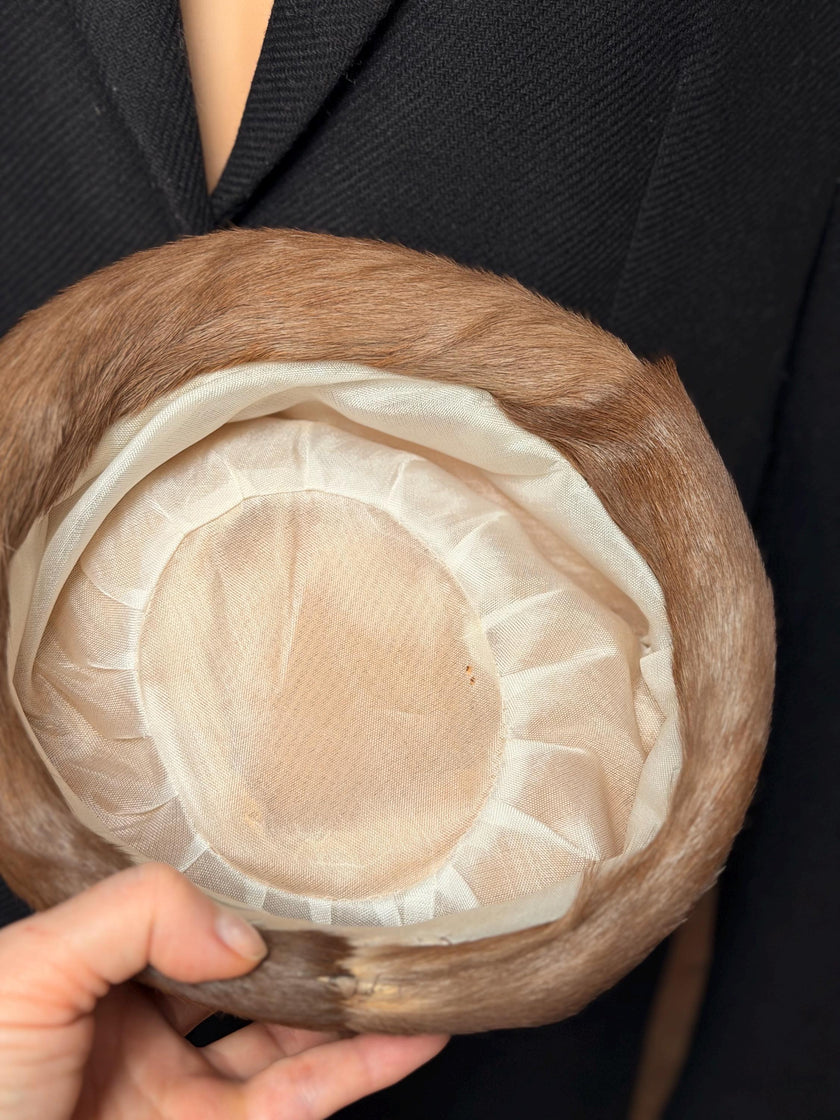 Brown Goat Fur Hat