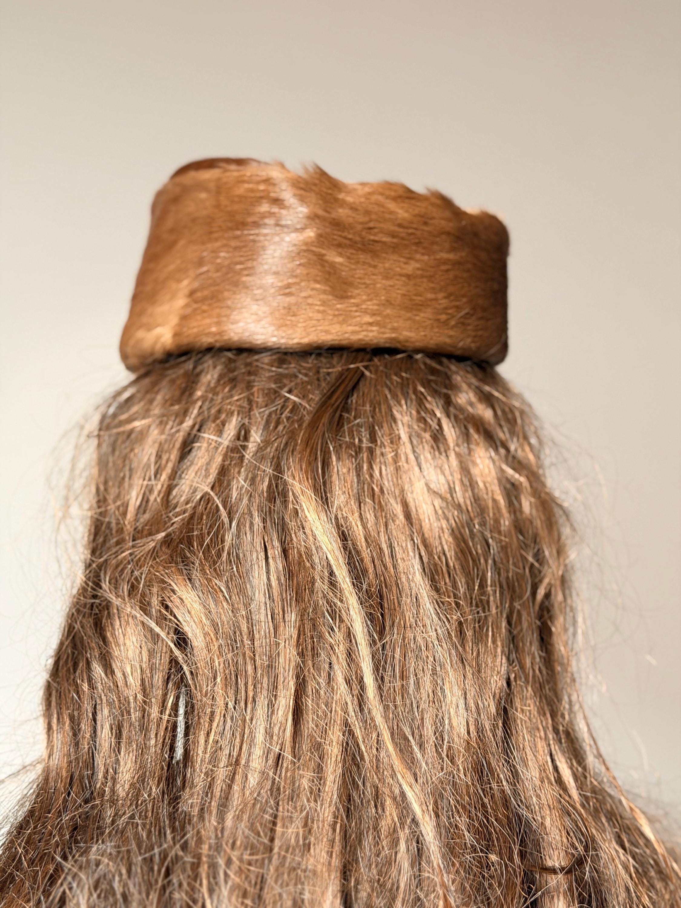 Brown Goat Fur Hat