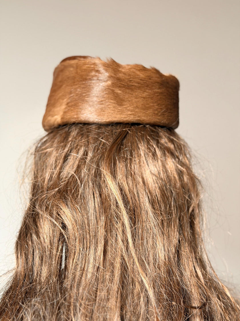 Brown Goat Fur Hat