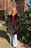 Brown Mink Fur Coat – L-XL