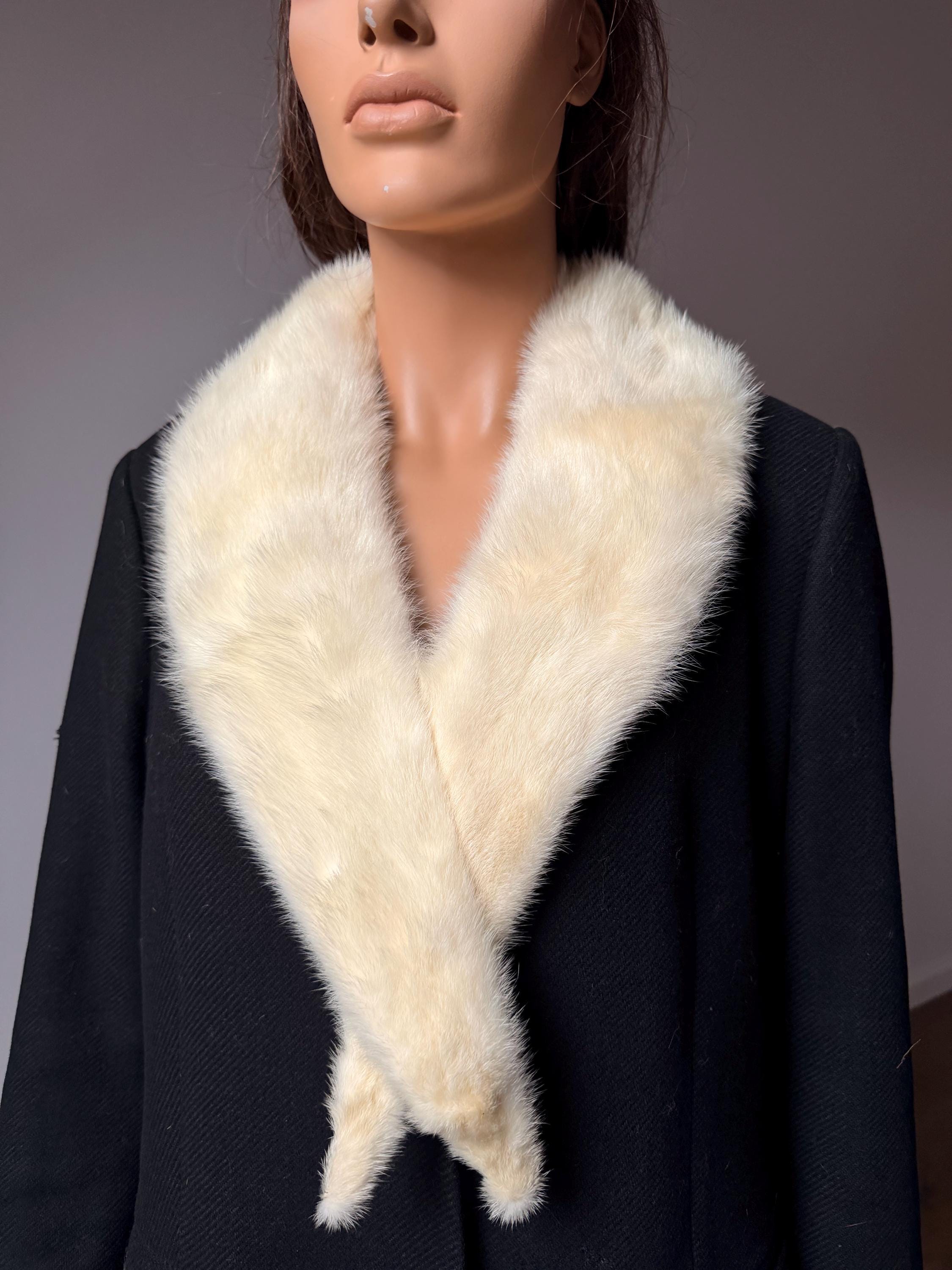 White Mink Fur Collar