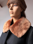 Mouton Beige Fur Collar