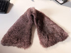 Purple Rabbit Fur Collar
