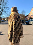 Leopard Print Fur Jacket L-2X