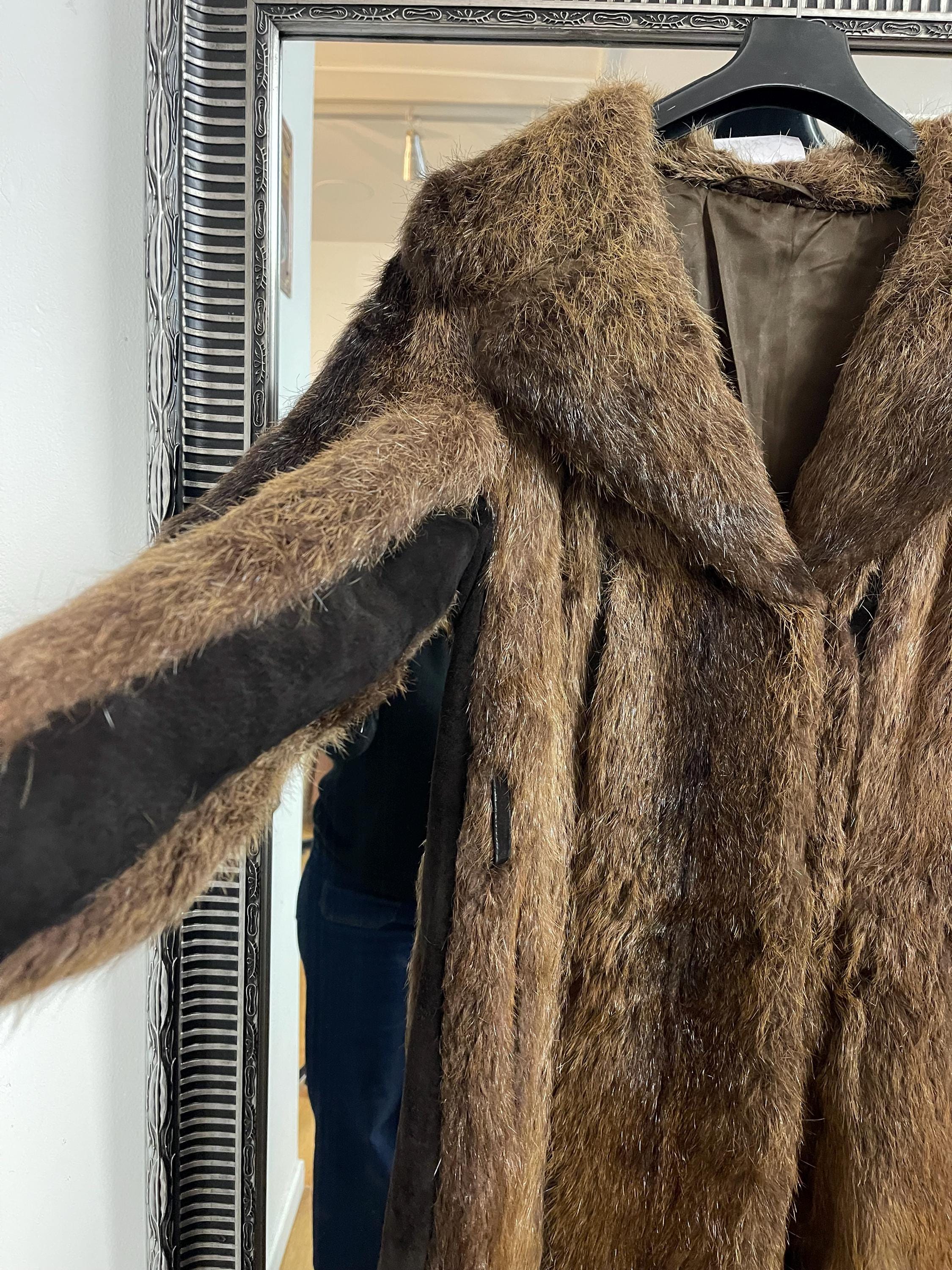Beaver Fur Coat - S
