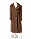 Brown Long Lamb l Fur Coat - M-L