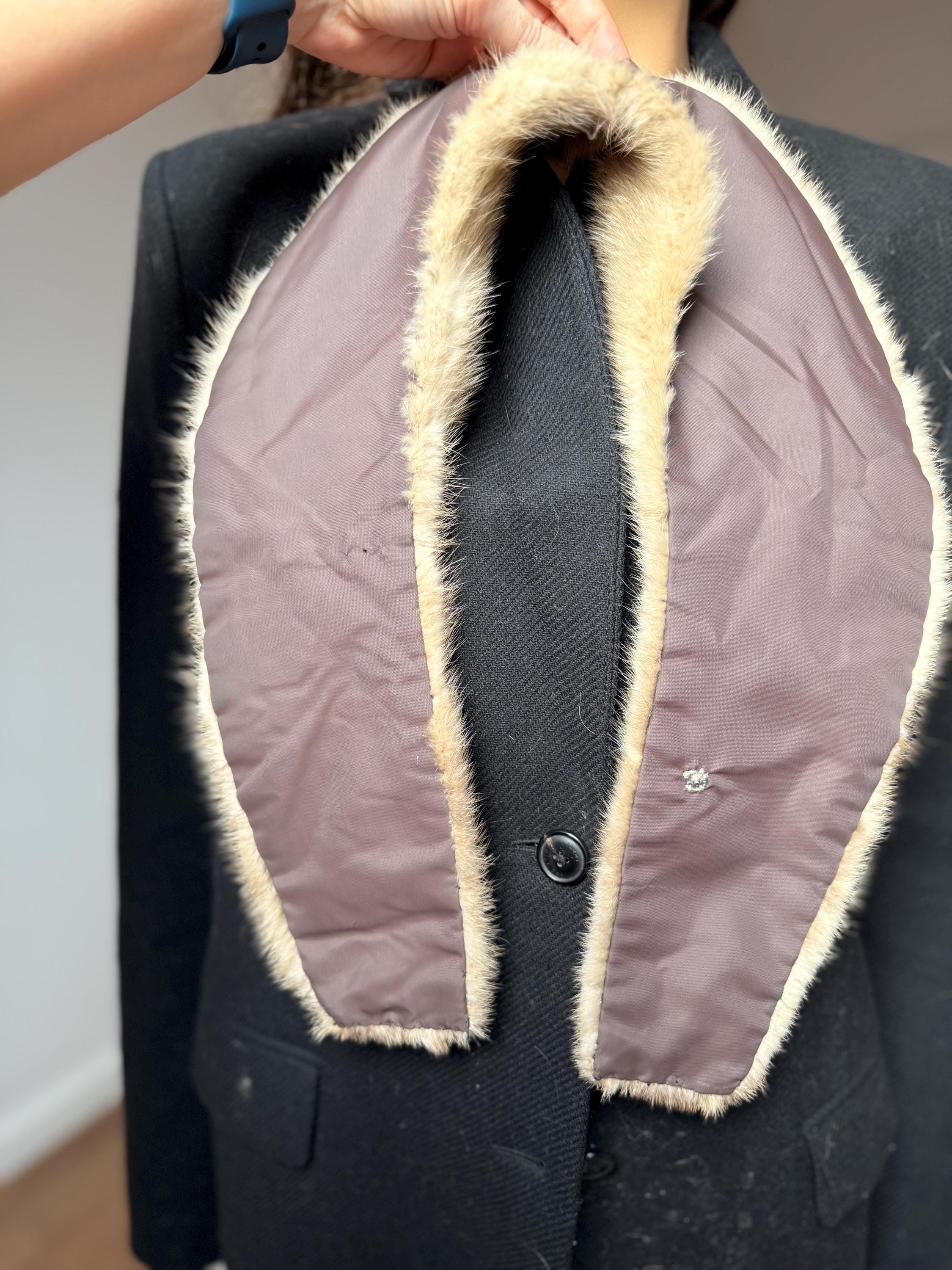 Sapphire Mink Fur Collar