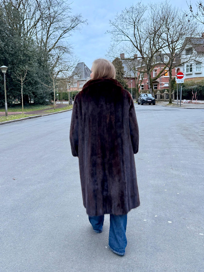 Brown Mink Fur Coat – 2X-4X