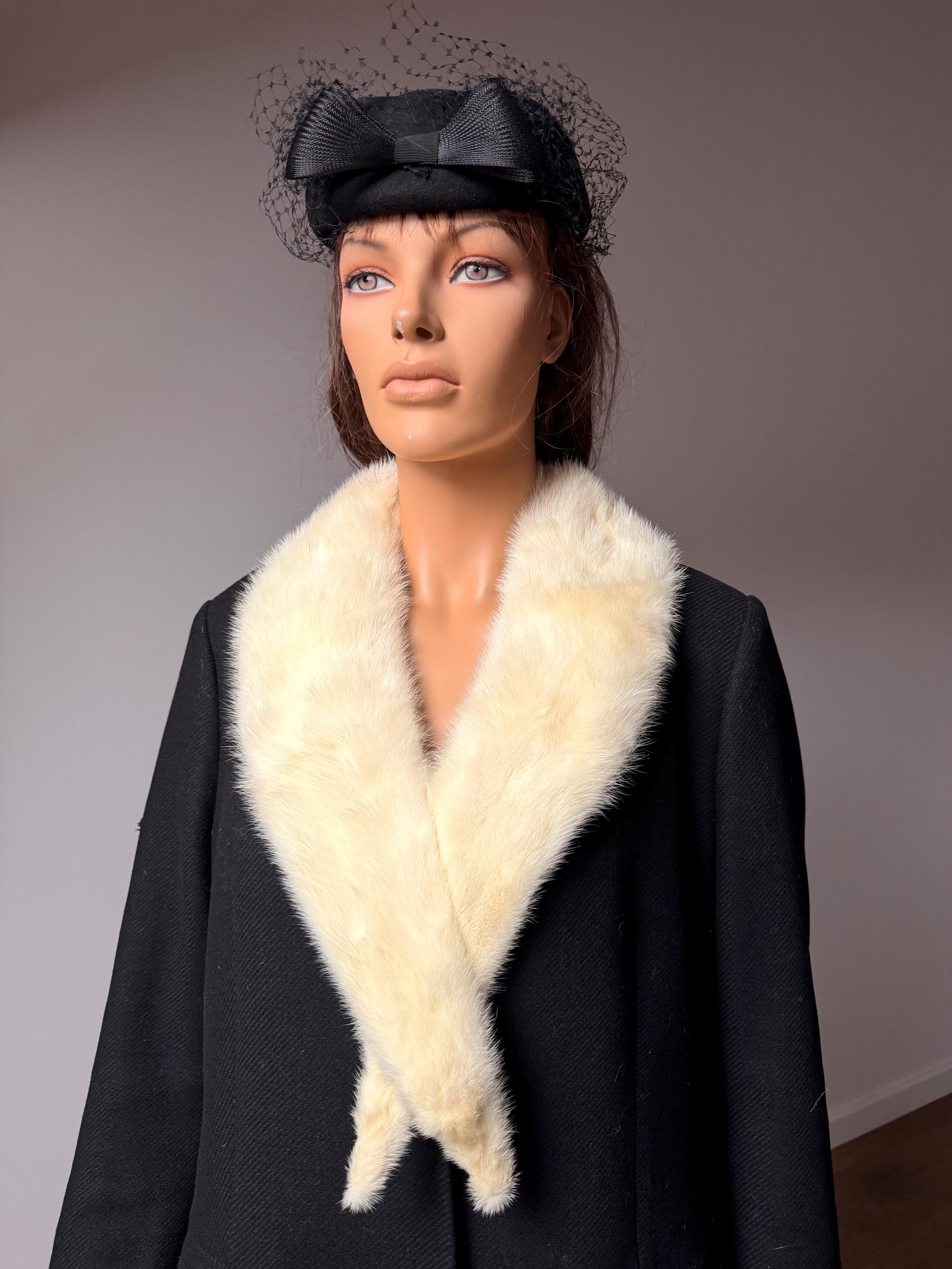 White Mink Fur Collar