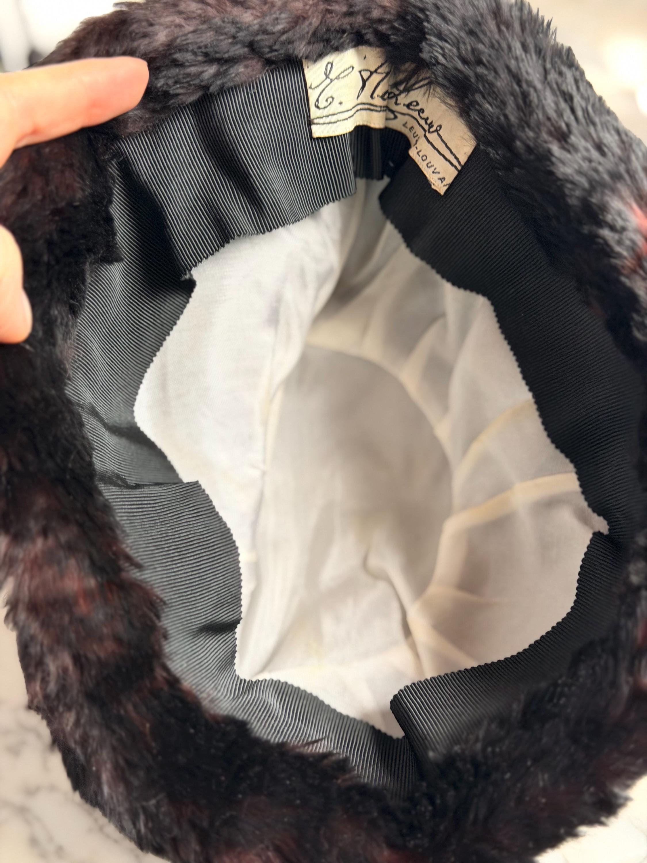 Black Rabbit Fur Hat
