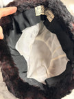 Black Rabbit Fur Hat